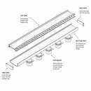 Aluminium Slimline Tile Insert Shower Drain Matt Black - Takes Tiles Up To 20mm