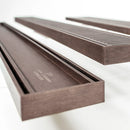 Aluminium Slimline Tile Insert Shower Drain Brush Bronze 300-3000x100x21mm