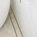 Aluminium Slimline Tile Insert Shower Drain Brush Bronze 300-3000x100x21mm