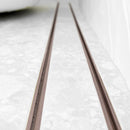 Aluminium Slimline Tile Insert Shower Drain Brush Bronze 300-3000x100x21mm