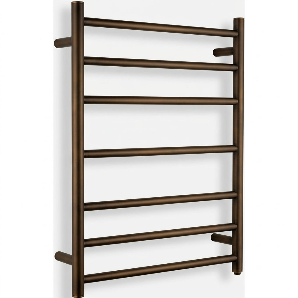 Antique Brass 7-Bar Heated Towel Rail- A7HTR-AB