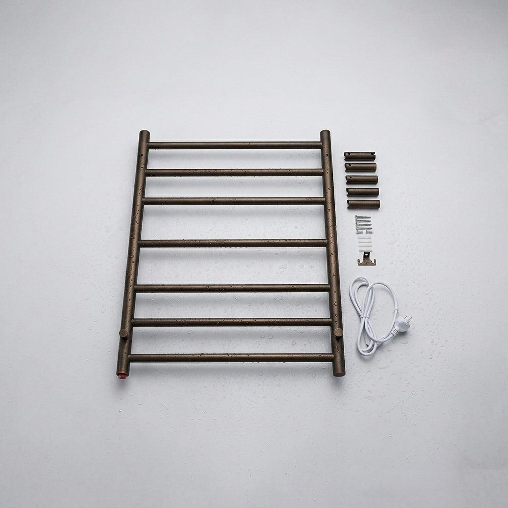 Antique Brass 7-Bar Heated Towel Rail- A7HTR-AB