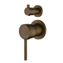 Antique Brass Wall Mixer with Diverter ABA-70DS-60-bathroom-hub-online