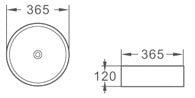 Countertop Basin BA365MW - Bathroom Hub