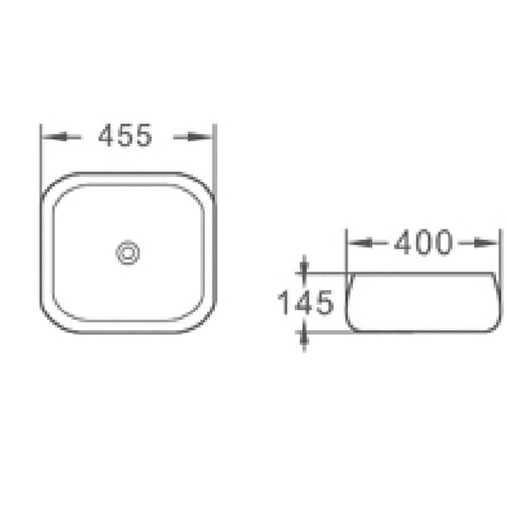 White Ceramic Countertop Basin BA450 - Bathroom Hub