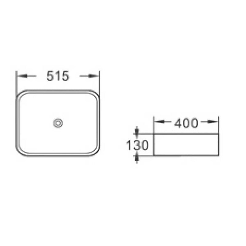 Mat White Ceramic Countertop Basin  BA515