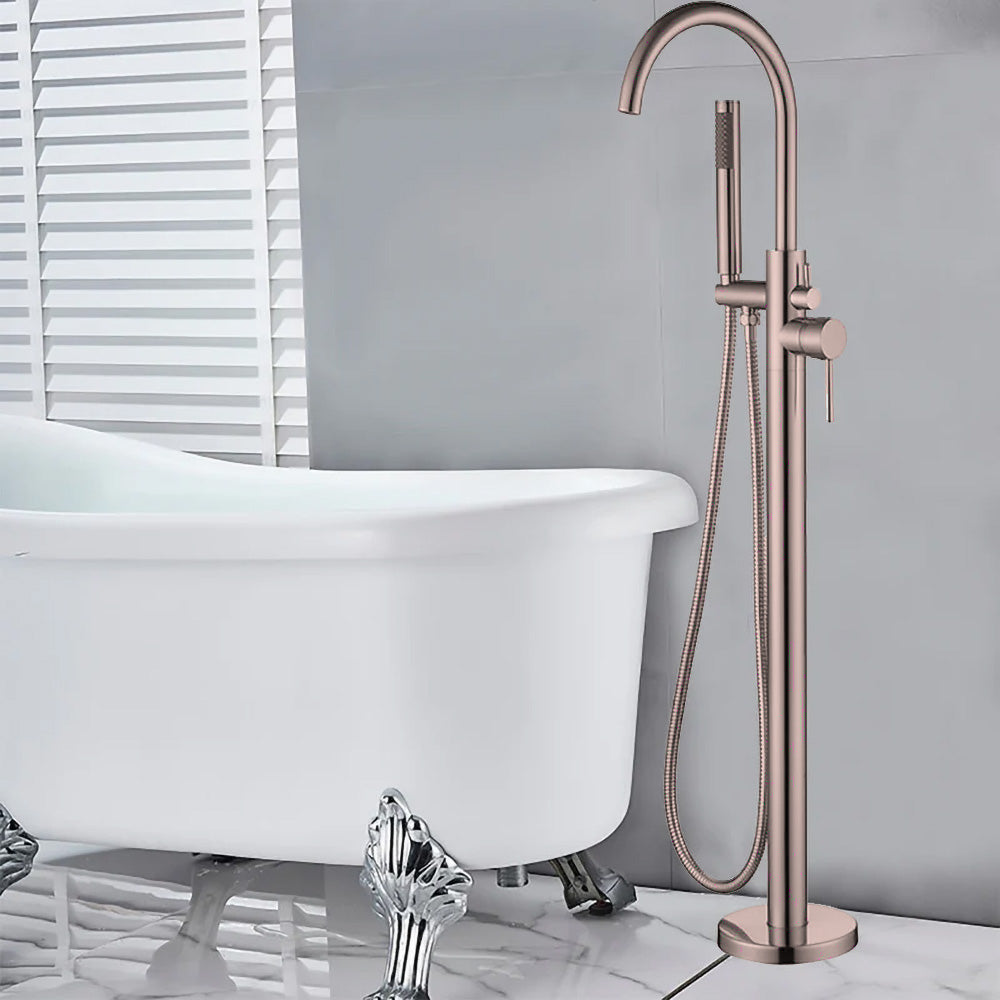Otus Freestanding Bath Mixer with Hand Shower Brushed Bronze- BF2072BN-BB - Bathroom Hub