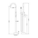 Otus Freestanding Bath Mixer with Hand Shower French Gold - BF2072BN-FG - Bathroom Hub