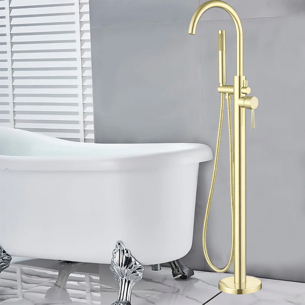 Otus Freestanding Bath Mixer with Hand Shower French Gold - BF2072BN-FG - Bathroom Hub