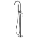 Otus Freestanding Bath Mixer with Hand Shower Brushed Nickel - BF2072BN