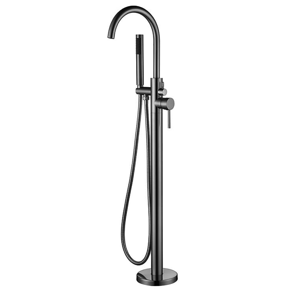 Otus Freestanding Bath Mixer with Hand Shower Gun Metal - BF2072GM - Bathroom Hub