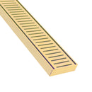 Aluminium Slimline Shower Grate Drain Matt Gold 300-3000x100x21mm