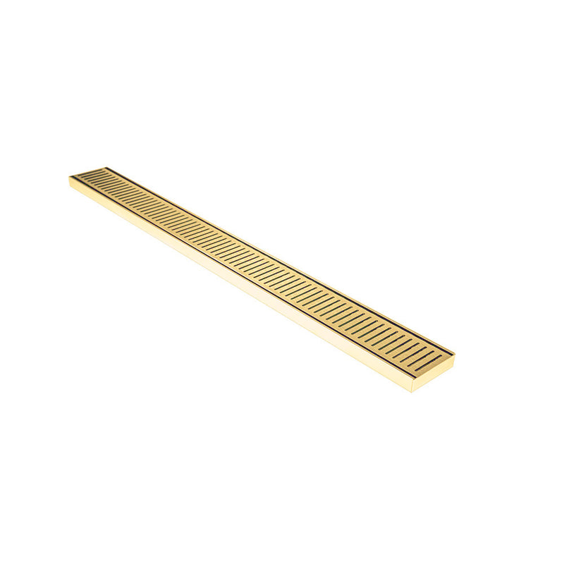 Aluminium Slimline Shower Grate Drain Matt Gold 300-3000x100x21mm