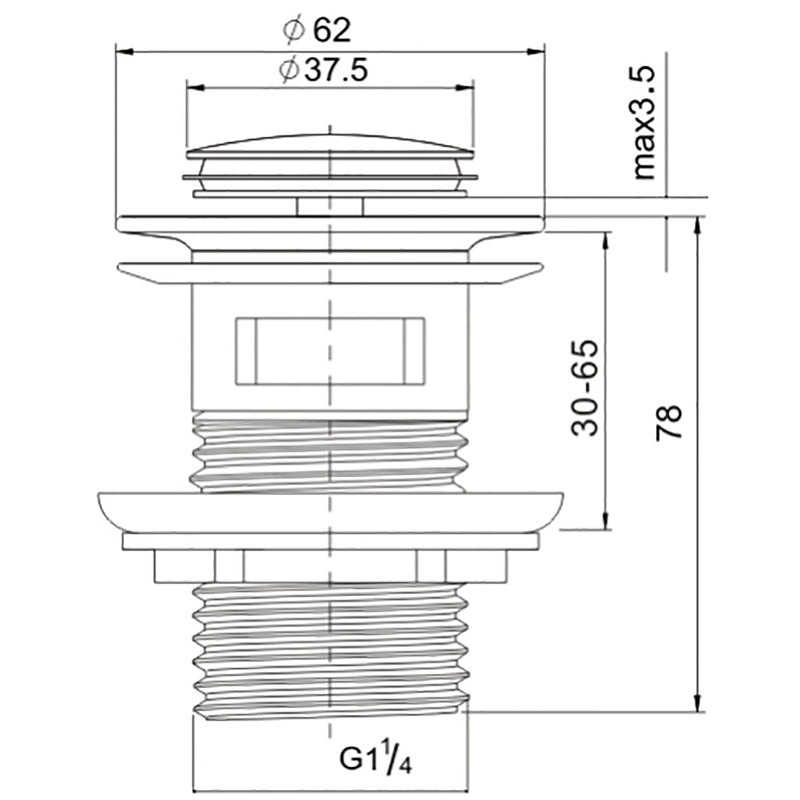 Pop-up Waste 32mm BPU32C(BW001)