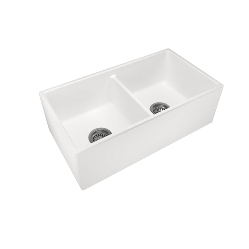 Double Bowl Fire Clay Farmhouse Sink