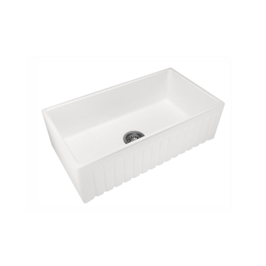 Large Bowl Fire Clay Farmhouse Sink - Bathroom Hub