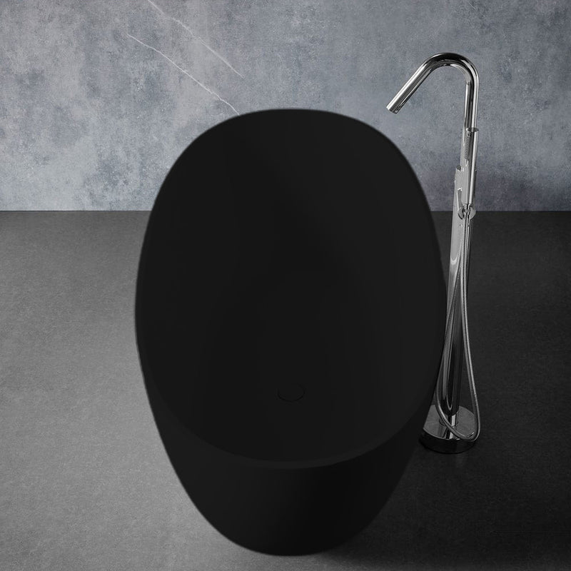 Solid Surface Cast Stone Freestanding Bath 1004 Matt Black