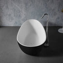 Solid Surface Cast Stone Freestanding Bath 1005 Matt White & Matt Black