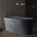 Solid Surface Cast Stone Freestanding Bath 1007 Concrete Finish - Bathroom Hub