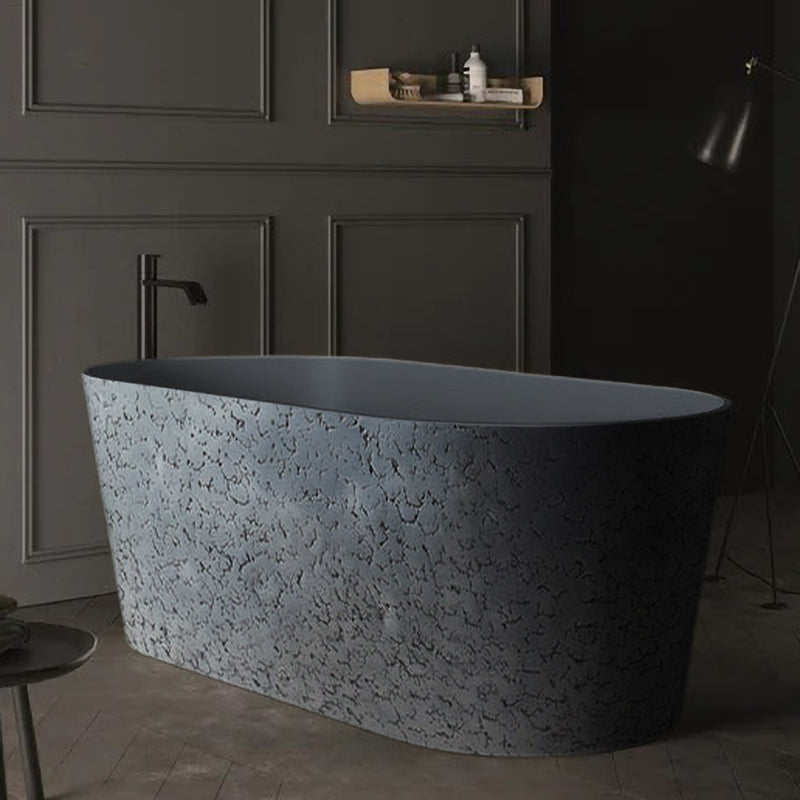 Solid Surface Cast Stone Freestanding Bath 1007 Concrete Finish