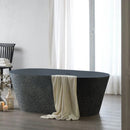 Solid Surface Cast Stone Freestanding Bath 1007 Concrete Finish - Bathroom Hub