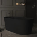 Solid Surface Cast Stone Freestanding Bath 1007 Matt Black - Bathroom Hub