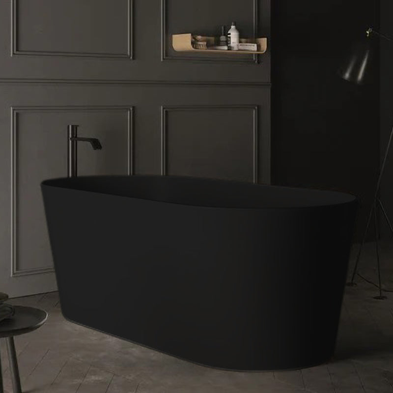 Solid Surface Cast Stone Freestanding Bath 1007 Matt Black