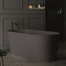 Solid Surface Cast Stone Freestanding Bath 1007 Matt Grey - Bathroom Hub