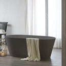 Solid Surface Cast Stone Freestanding Bath 1007 Matt Grey - Bathroom Hub