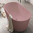 Solid Surface Cast Stone Freestanding Bath 1007 Matt Pink