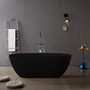 Solid Surface Cast Stone Freestanding Bath 1038 Matt Black