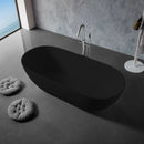 Solid Surface Cast Stone Freestanding Bath 1038 Matt Black