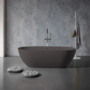 Solid Surface Cast Stone Freestanding Bath 1038 Matt Grey