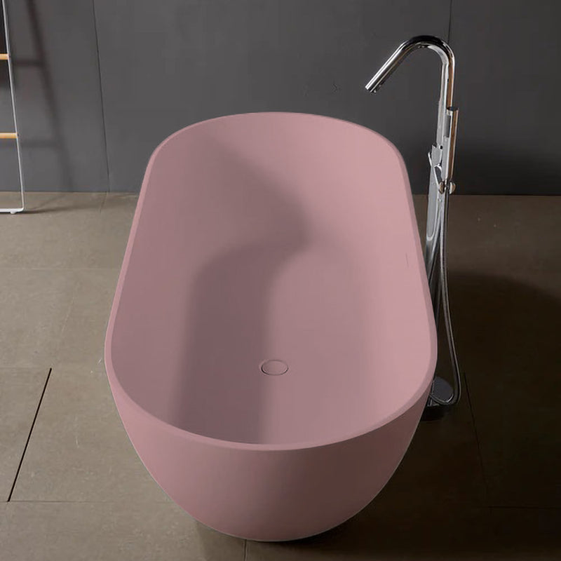 Solid Surface Cast Stone Freestanding Bath 1038 Matt Pink