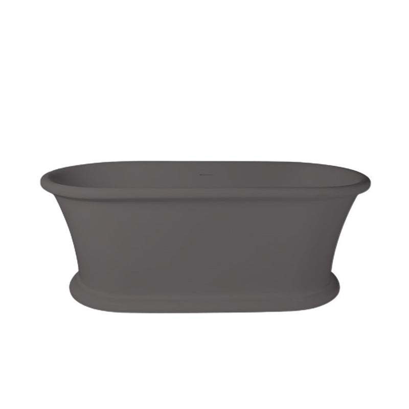 Solid Surface Cast Stone Freestanding Bath 1041 Matt Grey