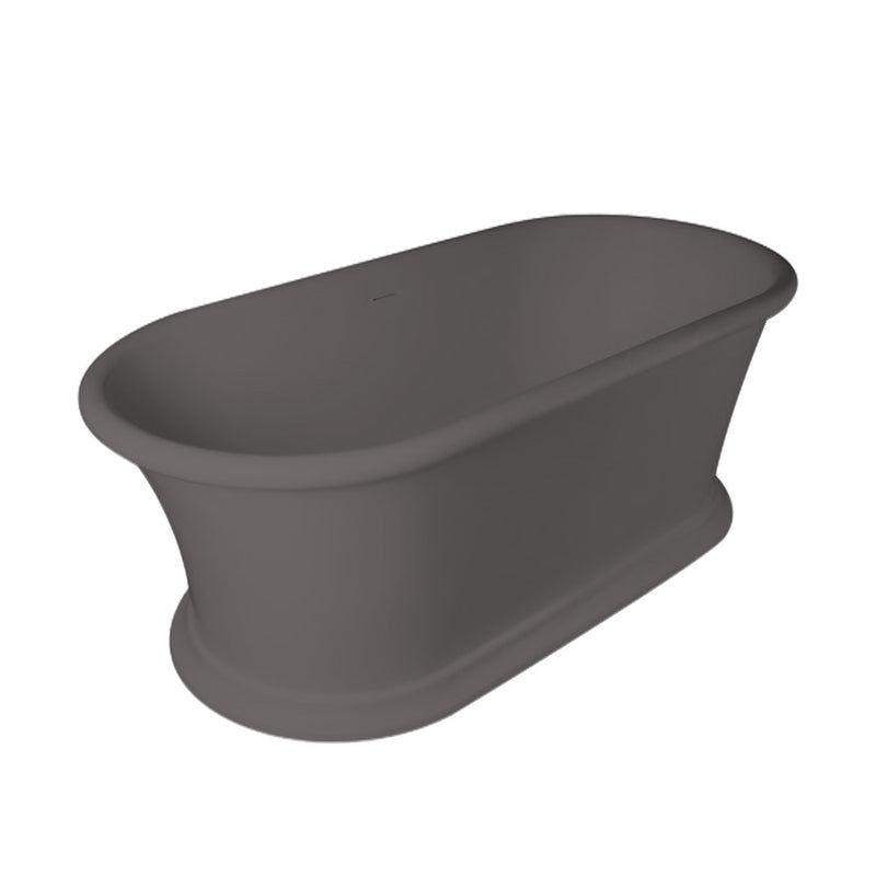 Solid Surface Cast Stone Freestanding Bath 1041 Matt Grey