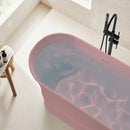 Solid Surface Cast Stone Freestanding Bath 1041 Matt Pink
