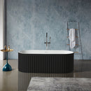 Solid Surface Cast Stone Freestanding Bath 1045 Matt White & Matt Black