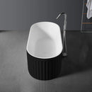 Solid Surface Cast Stone Freestanding Bath 1045 Matt White & Matt Black
