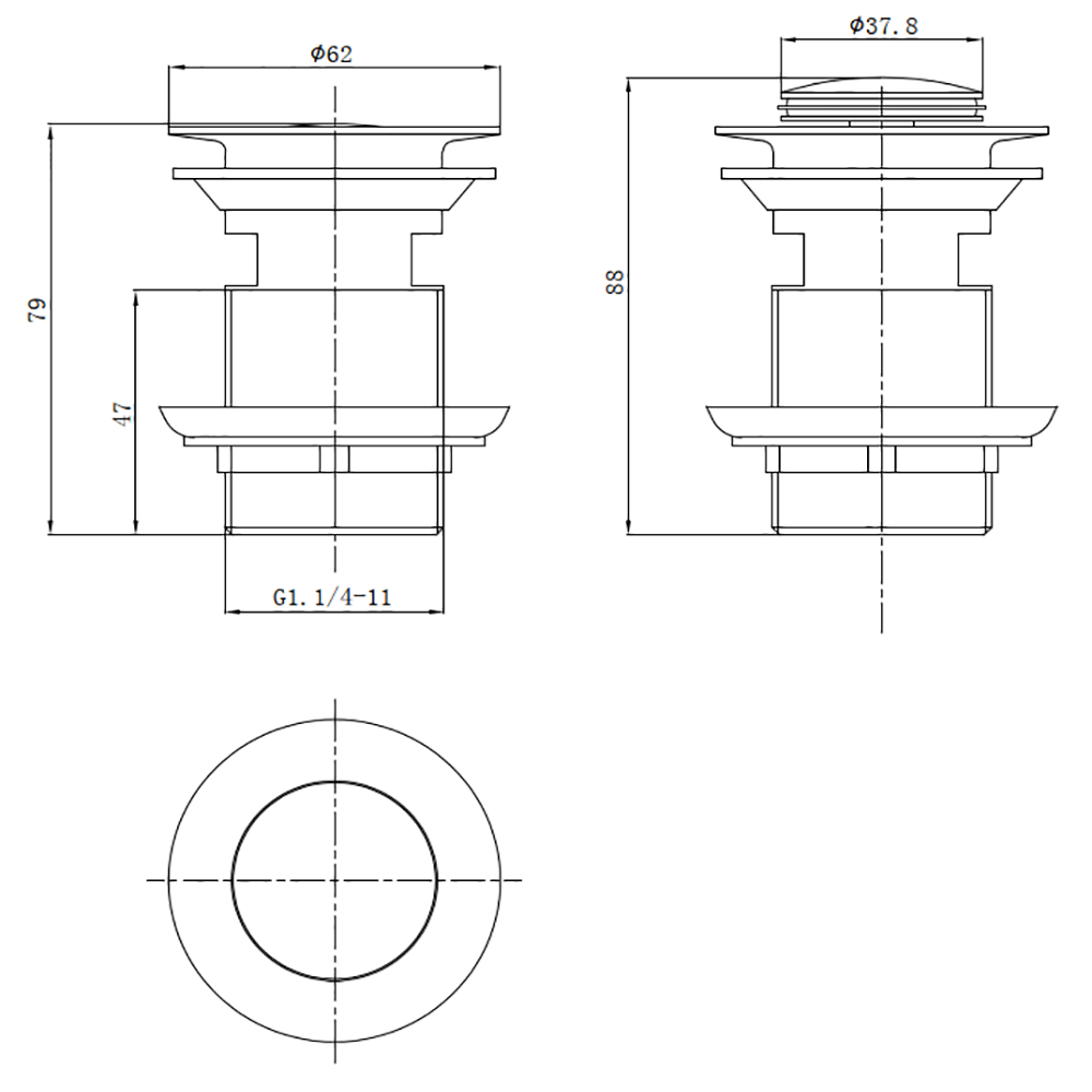 Pop-up Waste 32mm BW002-B - Bathroom Hub