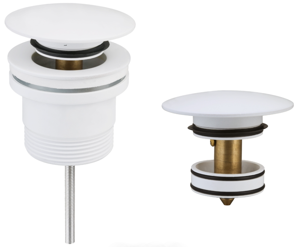 Universal Pop-Up Waste Matt White - BW099-MW - Bathroom Hub