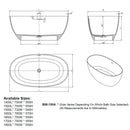 Solid Surface Cast Stone Freestanding Bath 1004 Matt White