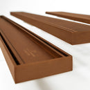 Aluminium Slimline Tile Insert Shower Drain Brush Copper 300-3000x100x21mm