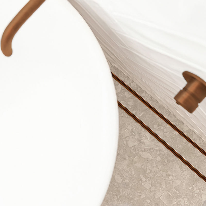 Aluminium Slimline Tile Insert Shower Drain Brush Copper 300-3000x100x21mm