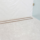Aluminium Slimline Tile Insert Shower Drain Brush Copper 300-3000x100x21mm