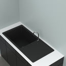 GRANITE Single Bowl Drainer Kitchen Sink D1000-BK