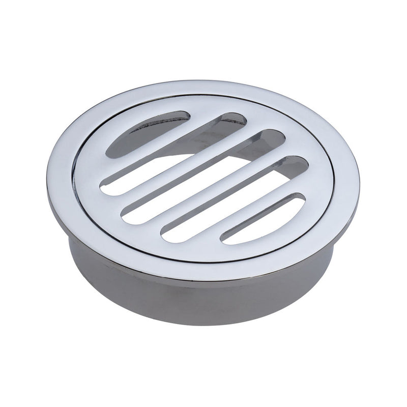 Round Floor Waste, Round Grate, 80mm Outlet