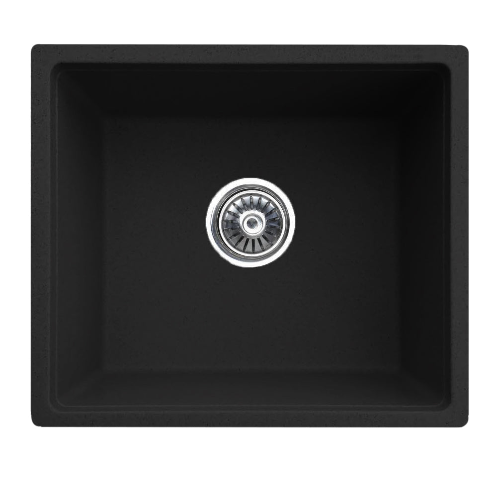 GRANITE Single Bowl Kitchen Sink D458-BK - Bathroom Hub