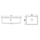GRANITE Single Bowl Kitchen Sink D610-BK