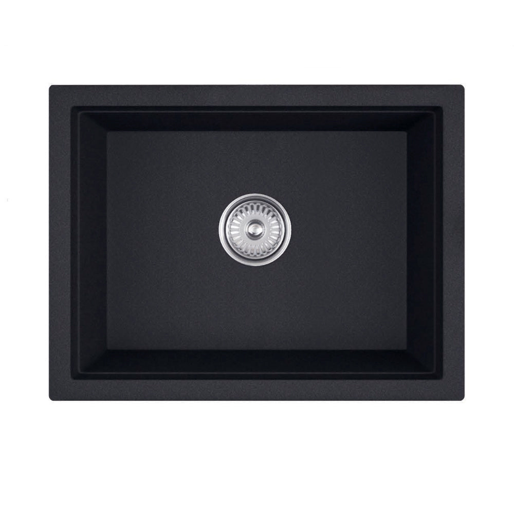 GRANITE Single Bowl Kitchen Sink D610-BK - Bathroom Hub